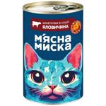 Корм влажный Мясная Миска с говядиной и тыквой для кошек 415г