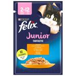 Корм вологий Felix Fantastic Junior з куркою для кошенят 85г