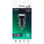 Ridea RCC-21012 Grand 2USB 2.4A Black Fast Charger Car Adapter