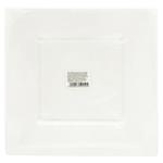 Plates Square plastic White 23cm 10pcs