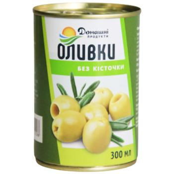 Оливки Домашні продукти зелені без кісточки 300мл