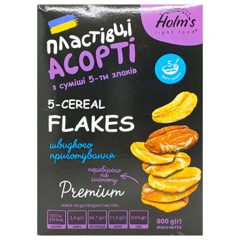 Пластівці Holm's Асорті з суміші 5-ти злаків 800г - купити, ціни на Чудо Маркет - фото 2
