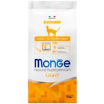 Корм сухий Monge Light з індичкою для котів 1,5кг