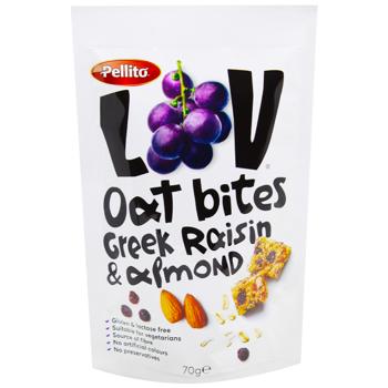 Pellito Oatmeal Snacks with Raisins and Almonds 70g - buy, prices for WINETIME - photo 1