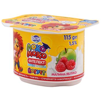 Lactel Loko Moko Intelligence Raspberry-Apple Yogurt with Calcium and Vitamin D3 1.5% 115g - buy, prices for METRO - photo 3
