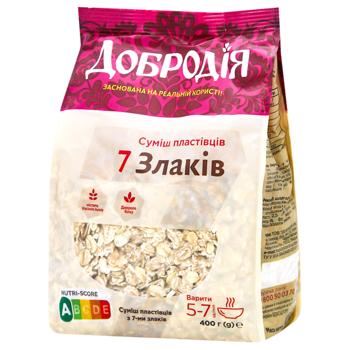 Dobrodiia 7 Cereals Flakes Mixture 400g - buy, prices for COSMOS - photo 1