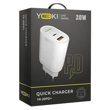 Yoki Led Series YK-20PD+QC 20W Charger