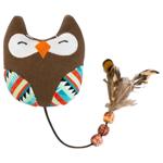 Іграшка для котів Pet Fun Сова з пірʼям 8,5х9,5 см