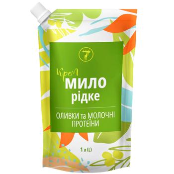 Крем-мило рідке 7 оливки та молочні протеїни 1л - купити, ціни на Таврія В - фото 1