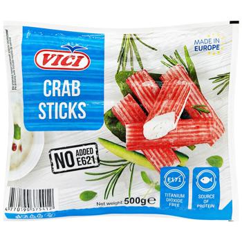 Крабові палички VICI імітація з сурімі заморожені 500г - купити, ціни на КОСМОС - фото 1