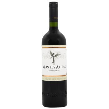 Вино Montes Carmenere Alpha сух черв 14,5% 0,75л - купити, ціни на МегаМаркет - фото 1