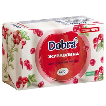 Мило тверде Bovary Dobra Журавлина 4шт*70г - купити, ціни на ULTRAMARKET - фото 1