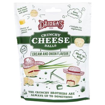 Dziugas Cream and Onion Flavored Crunchy Cheese Balls 40g - buy, prices for COSMOS - photo 1