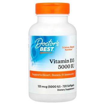 Doctor's Best Cholecalciferol Vitamin D3 5000 IU 720 softgels - buy, prices for Biotus - photo 1