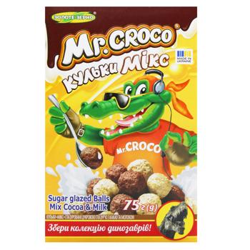 Завтрак сухой Золоте зерно Mr.Croco Шарики микс глазированные 75г - купить, цены на Идеал - фото 2