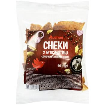 Auchan Jerky in Soy Sauce with Chicken Meat 60g - buy, prices for Auchan - photo 1