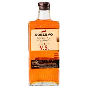 Бренді  Koblevo V.S. 3 года 40% 250мл - купить, цены на КОСМОС - фото 1