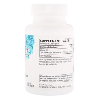 Thorne Research Pyridoxal 5'-Phosphate Vitamin B6 180 capsules - buy, prices for Biotus - photo 2