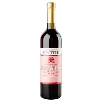 Вино Entre Fragolino Salute Rosso червоне напівсолодке 9-13% 0,75л