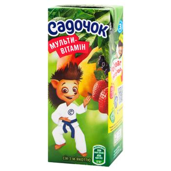 Сок Садочок мультивитаминный с мякотью 200мл