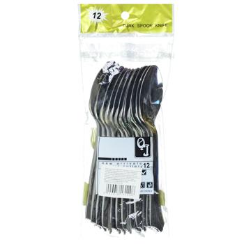 Metal Imitation Set of Disposable Spoons 16cm 12pcs - buy, prices for Tavria V - photo 2