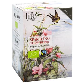 Life by Follis Organic Strawberry-Сhampagne Black Tea 1.7g*20pcs - buy, prices for - photo 2