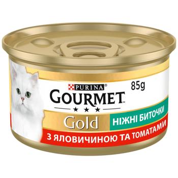 Gourmet Gold Tender Chunks Wet Food with Beef and Tomatoes for Cats 85g - buy, prices for MasterZoo - photo 2