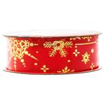 Стрічка декоративна Chomik 2,5см*2,7м текстиль Червоний принт сн