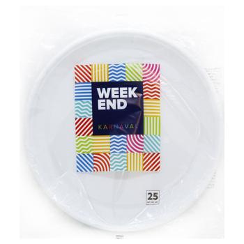 Weekend Disposable Plastic Plates 20.5cm 25pcs - buy, prices for - photo 2