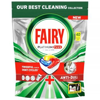 Таблетки для посудомийних машин Fairy Platinum Plus Лимон All in One 40шт