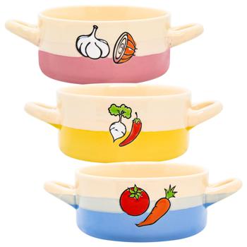 Soup Cup with 2 Handles 15x6cm assortment - buy, prices for ULTRAMARKET - photo 1