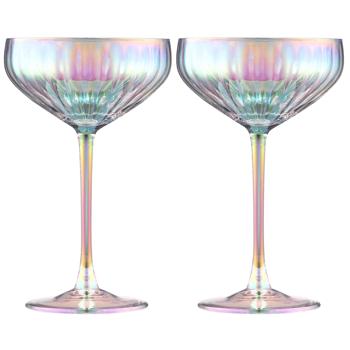Ardesto Black Mars Zenith Transparent Set of Champagne Glasses 2pcs 310ml
