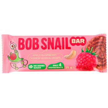 Батончик Bob Snail яблоко-малина-кешью-киноа 35г - купить, цены на КОСМОС - фото 1