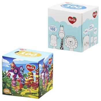 Серветки косметичні Ruta Kids двошарові 100шт - купити, ціни на Ідеал - фото 1
