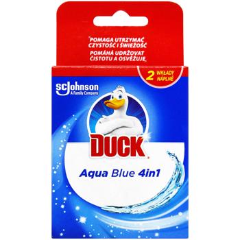 Очиститель подвесной для унитаза Duck Aqua синий сменный блок 2шт*40г - купить, цены на Таврия В - фото 2