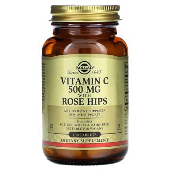 Solgar Vitamin C with Rosehips 500mg 100 tablets