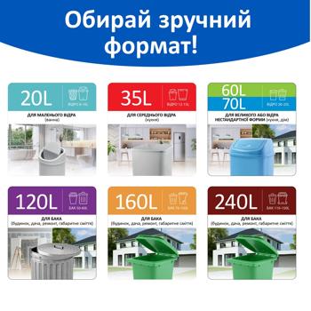 Пакети для сміття Фрекен Бок Стандарт із затяжками 35л 30шт - купити, ціни на Торба - фото 4