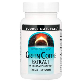Кофе для похудения, Source Naturals, 500 мг,30 - купити, ціни на Біотус - фото 1
