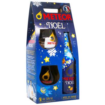 Meteor Noel Beer 5.8% 0.65l + 2 Glasses - buy, prices for - photo 3