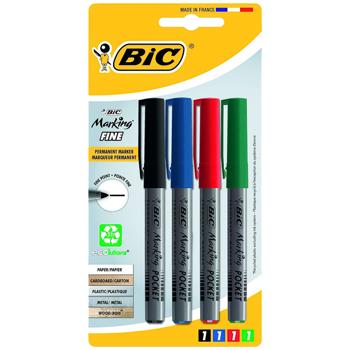 Маркер BIC Marking Fine ECOlutions перманентний 4шт