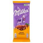 Шоколад молочный Milka с цельным миндалем 90г