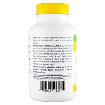 Healthy Origins Vitamin D3 in MCT Oil 2000 IU 360 softgels - buy, prices for - photo 3