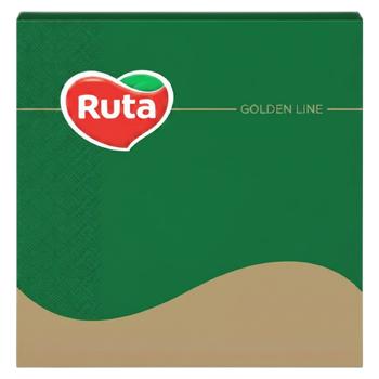 Серветки Ruta Color зелені 3-шарові 20л - купить, цены на Grono - фото 1