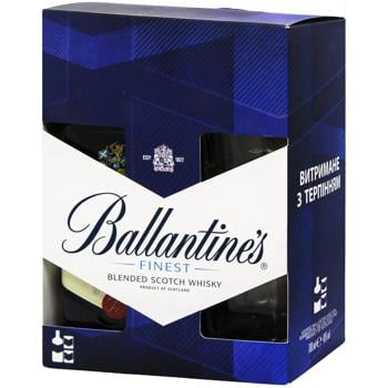 Ballantine's Finest whisky 40% 0.7l + 2 Glasses