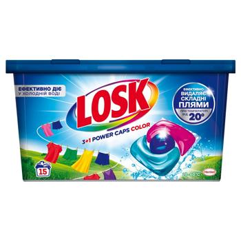 Капсулы для стирки Losk 3+1 Power Caps Color 15шт - купить, цены на Идеал - фото 2