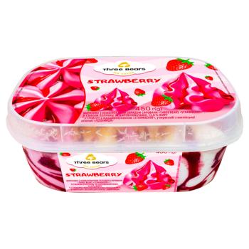 Three Bears Strawberry Ice Cream 450g - buy, prices for Ideal - photo 1