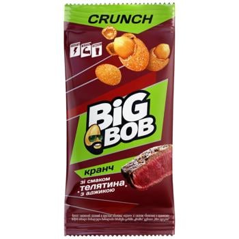 Арахис Big Bob соленый в хрустящей оболочке со вкусом телятины с аджикой 55г - купить, цены на ЕКО Маркет - фото 1