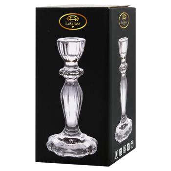 Подсвечник LeGlass 8,2*8,2*15,5см - купить, цены на МегаМаркет - фото 1
