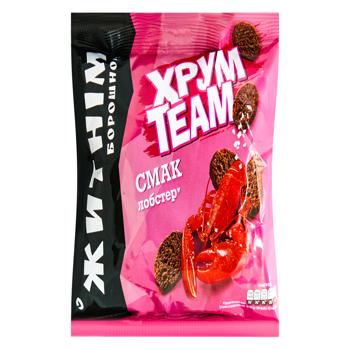 Сухарики ХрумTeam ржаные со вкусом лобстера 55г - купить, цены на ULTRAMARKET - фото 1