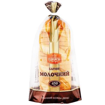 Батон Румянец Молочный нарезанный 450г - купить, цены на Auchan - фото 2